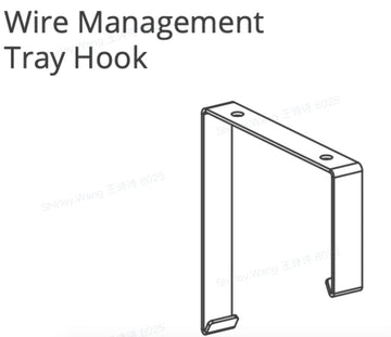 Wire management tray hook-black-KDI(for your previous order)