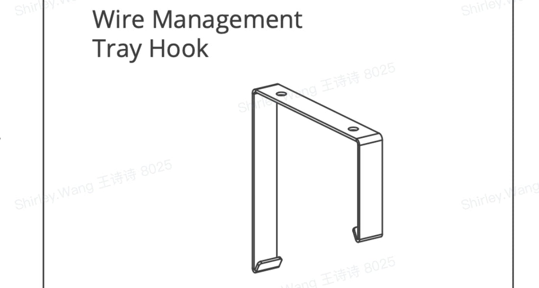 Wire management tray hook-black-KDI(for your previous order)