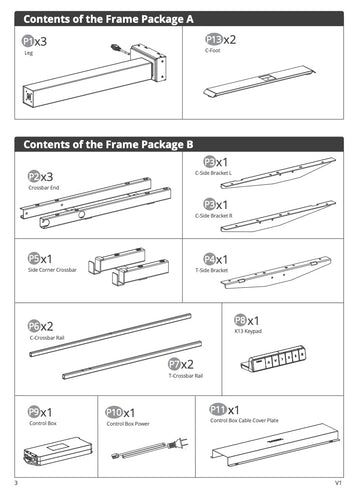 V0.6 L shape frame for your previous order