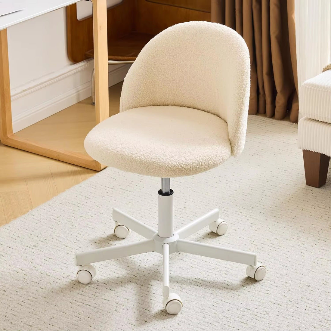 Candy Armless Desk Chair | Adjustable with Lumbar Support, Wheels