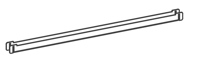 Crossbar – V-Series Side Cabinet Drawer Pack Part U – Black