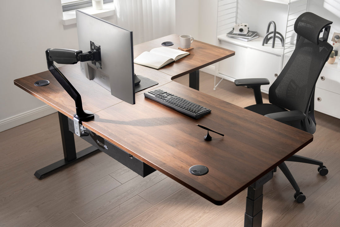 Vernal L-Shaped Standing Desks (Fast Install Version)