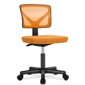 JHK Mesh Office Chair | Adjustable Height & Lumbar Support | Armless Desk Chair UK