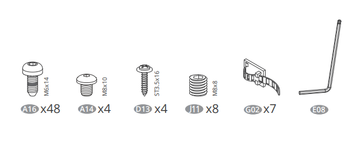 V0.5 L desk screw packages-white（for after sales only）