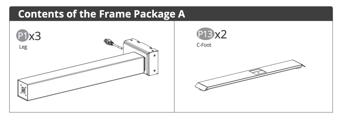 V0.6 L shape frame package A-for your previous order