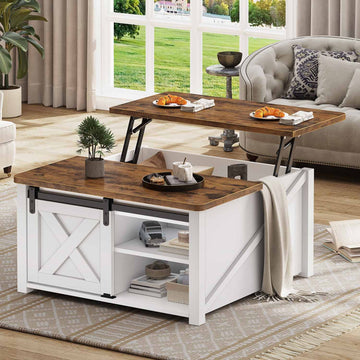 SEDETA 31.5 Inch Lift Top Square Coffee Table with Storage for Living Room