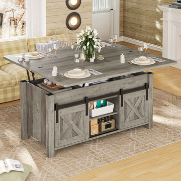SEDETA 40 Inch Lift Top Coffee Table 4 in 1 Multi-Function Convertible Coffee Tables